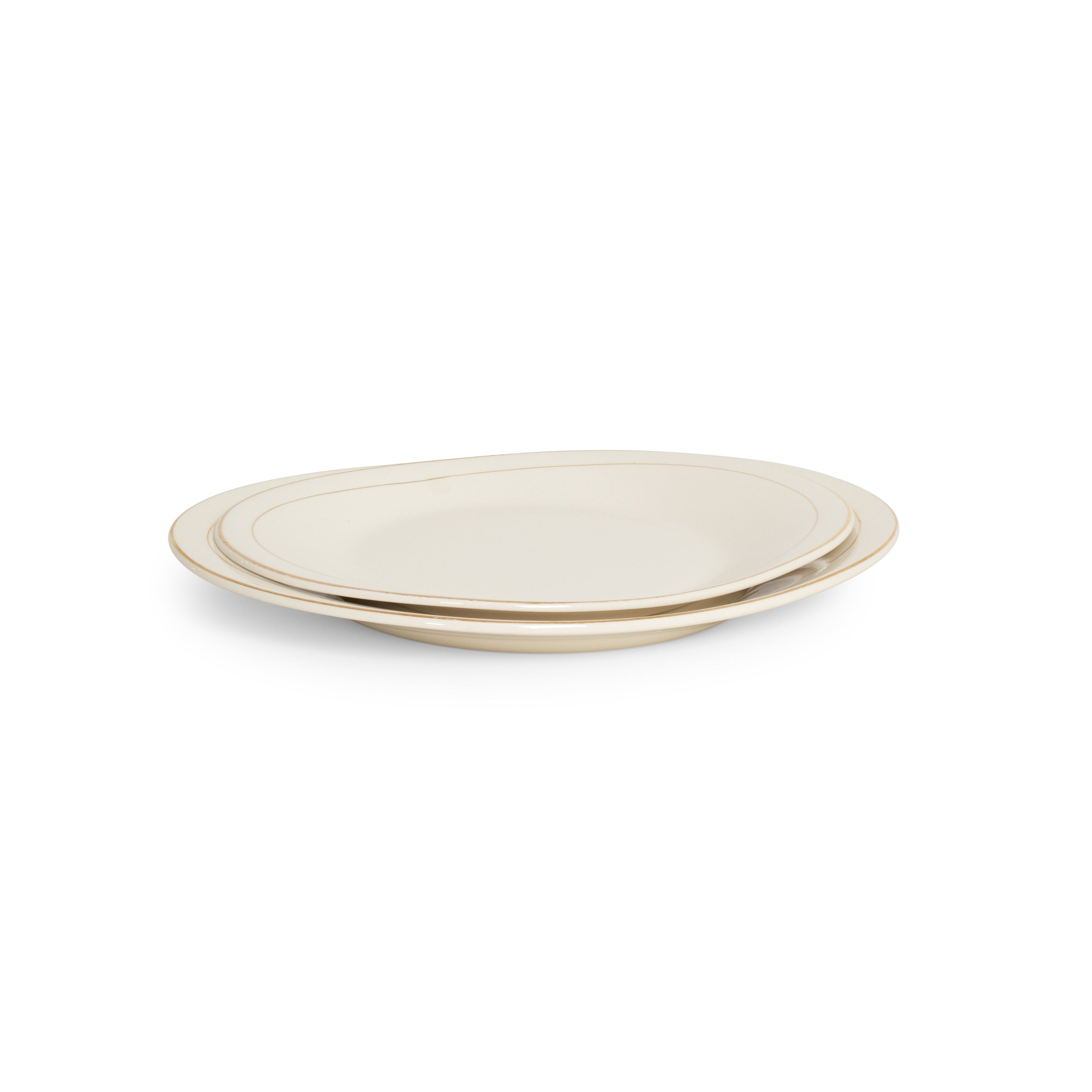 Ceramic Gold Rim Oval Platter
