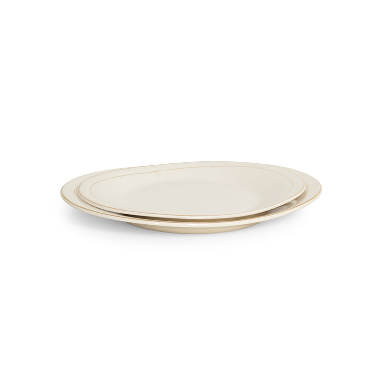 Ceramic Gold Rim Oval Platter