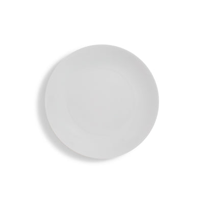 Ceramic White Coupe Round Platter 14"
