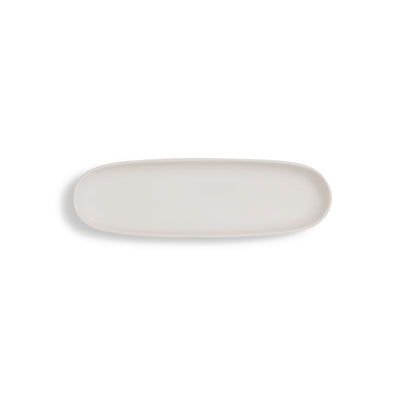 Ceramic White Oval Platter 16" x 5"