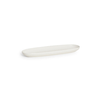 Ceramic White Oval Platter 16" x 5"