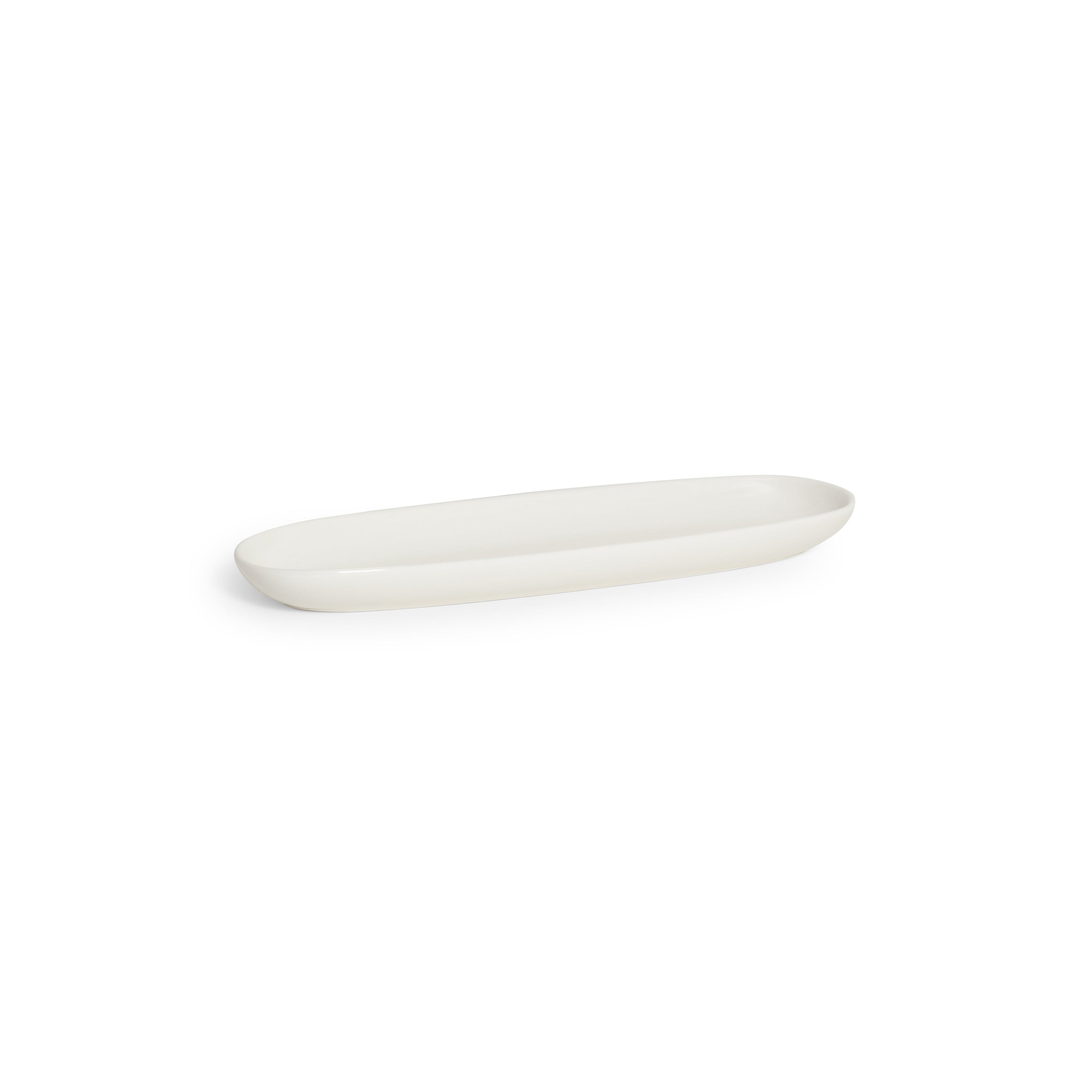 Ceramic White Oval Platter 16" x 5"