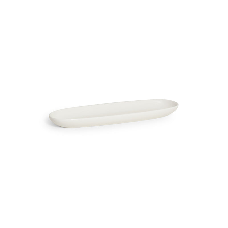 Ceramic White Oval Platter 16" x 5"