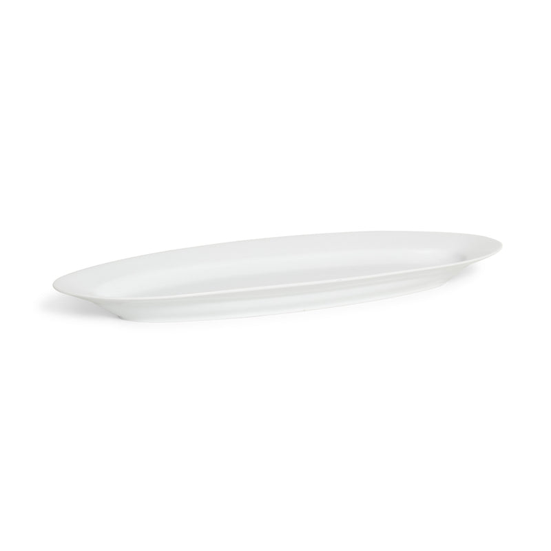 Ceramic White Oval Platter 23" x 8"