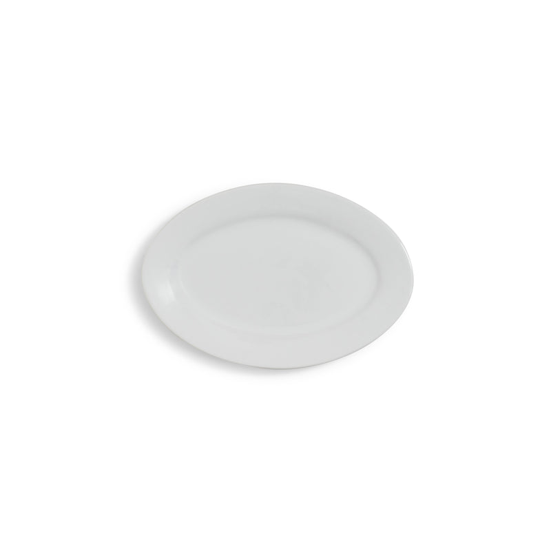 Ceramic White Rim Oval Platter