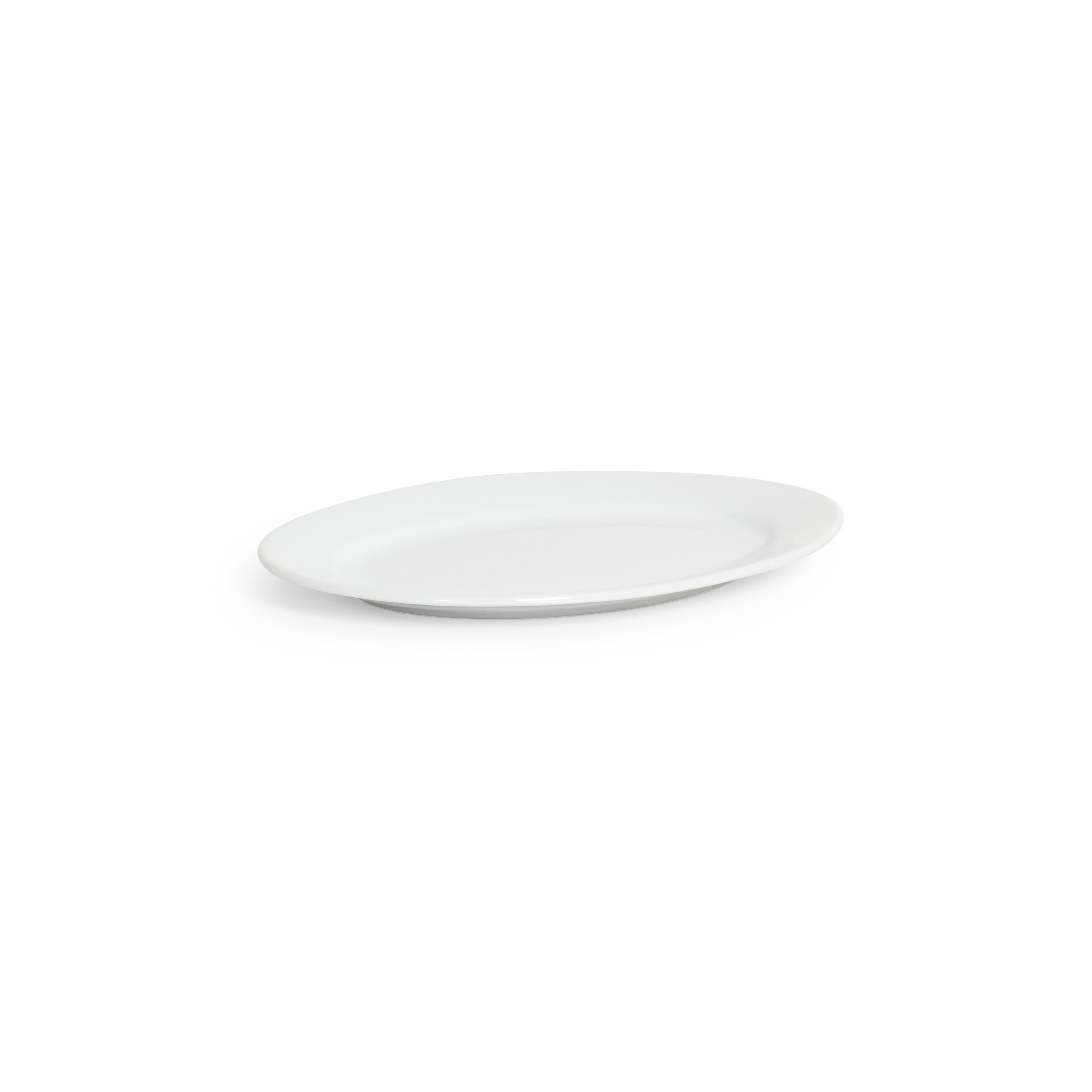 Ceramic White Rim Oval Platter