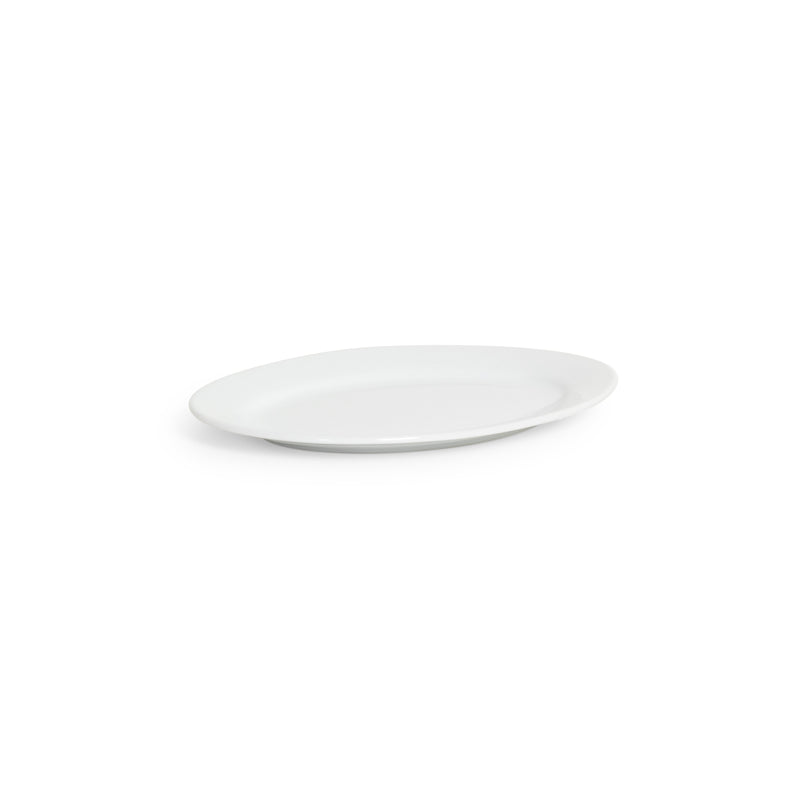 Ceramic White Rim Oval Platter