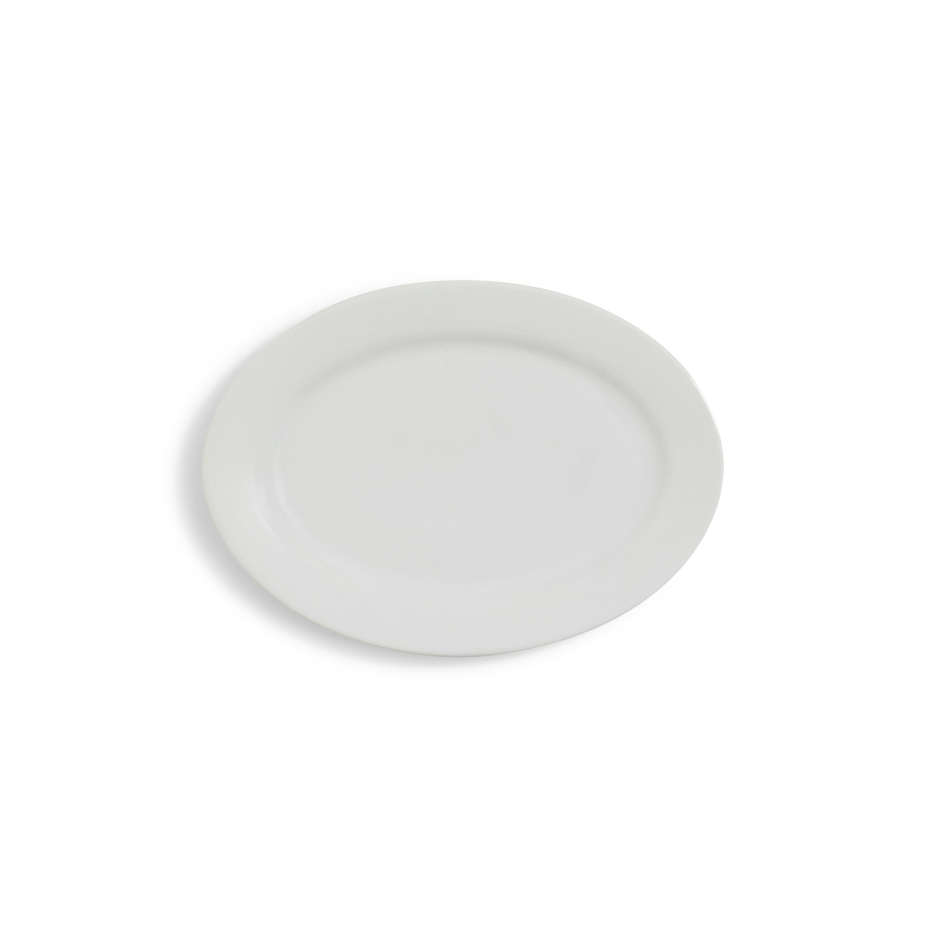 Ceramic White Rim Oval Platter