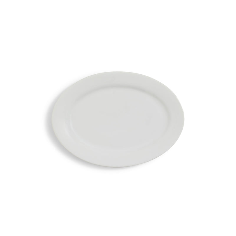 Ceramic White Rim Oval Platter