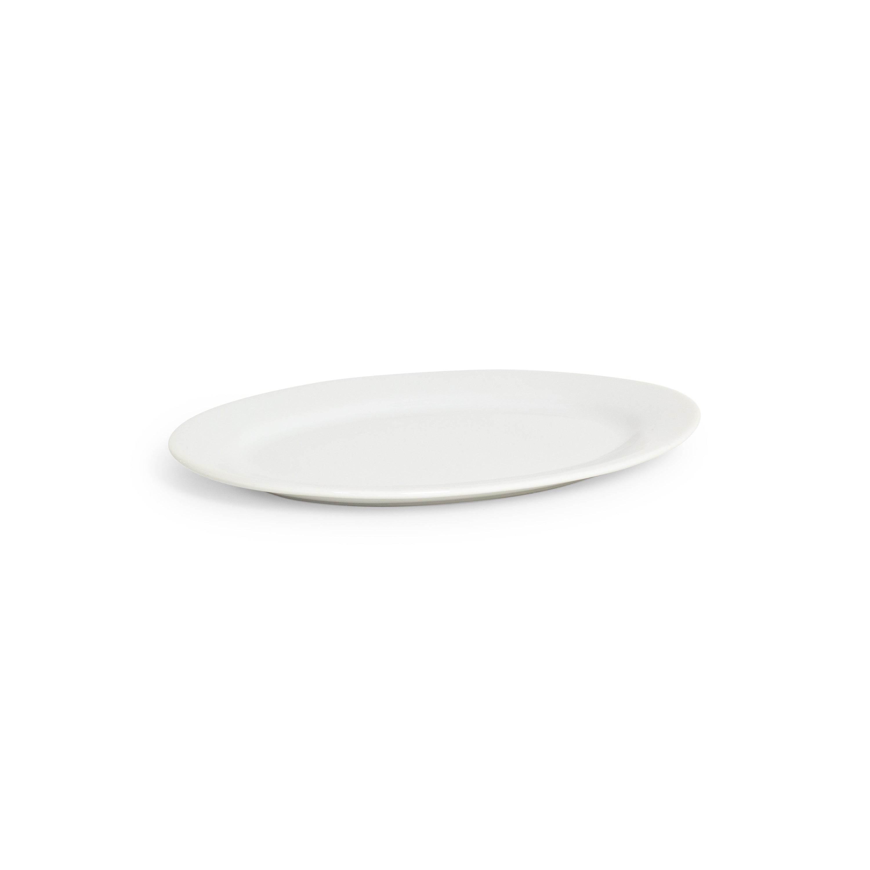 Ceramic White Rim Oval Platter