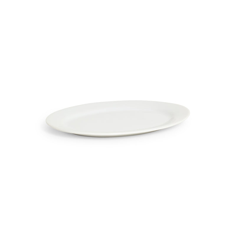 Ceramic White Rim Oval Platter