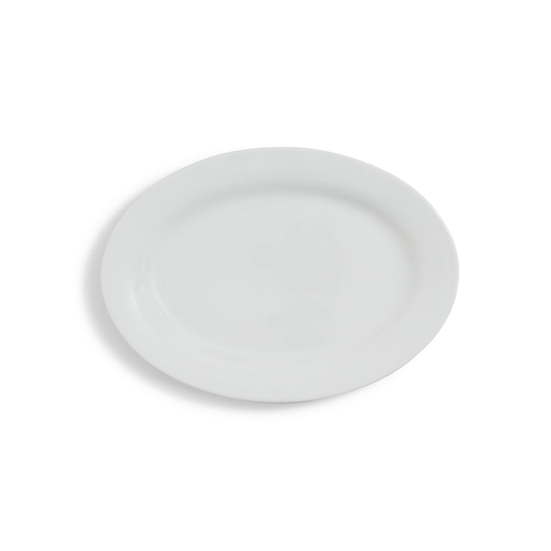Ceramic White Rim Oval Platter