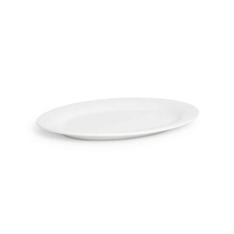 Ceramic White Rim Oval Platter