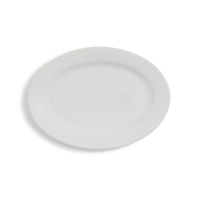 Ceramic White Rim Oval Platter