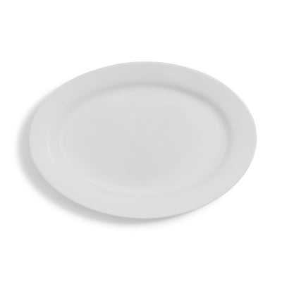 Ceramic White Rim Oval Platter