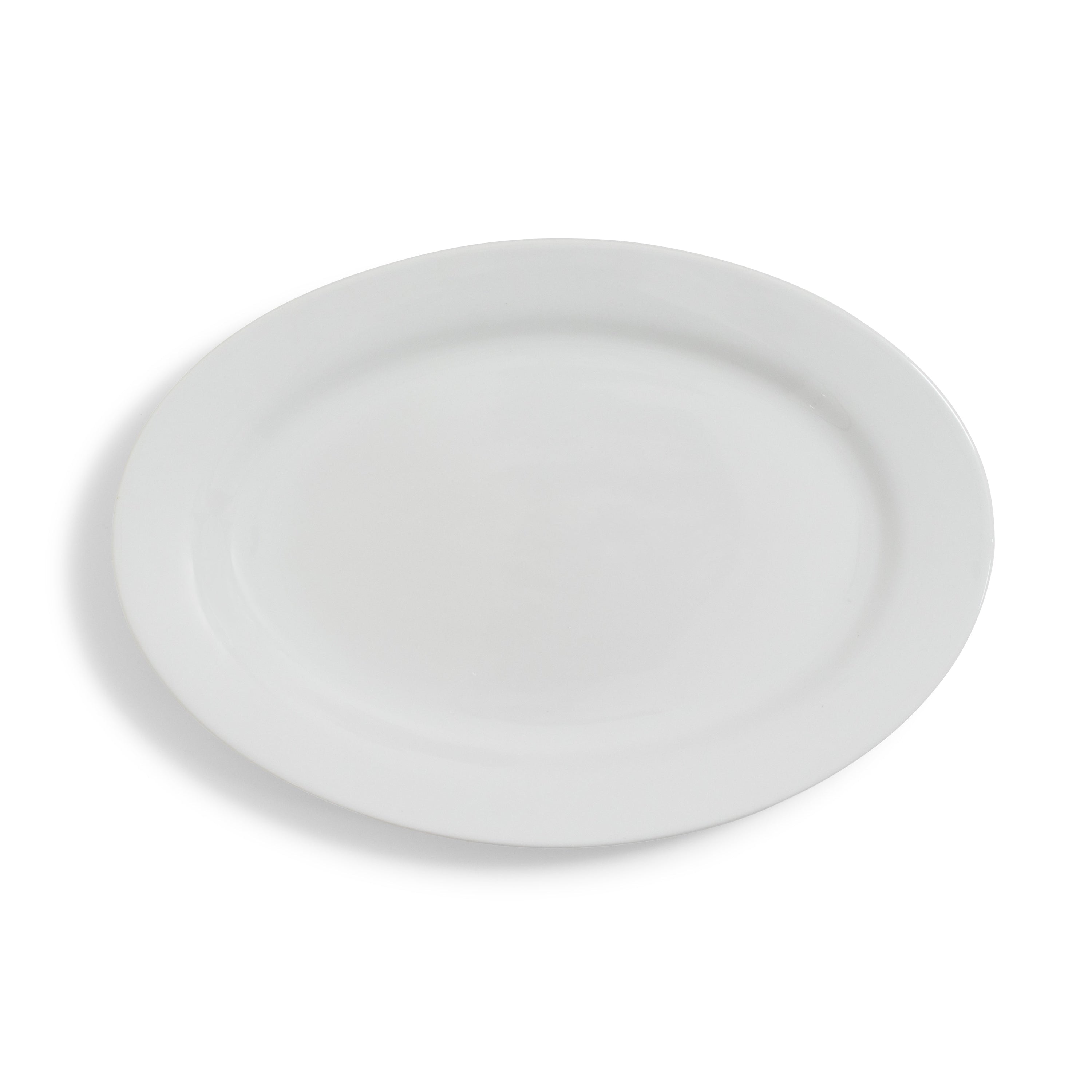 Ceramic White Rim Oval Platter