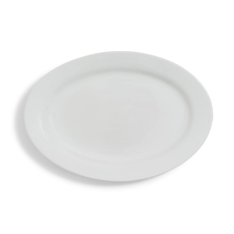 Ceramic White Rim Oval Platter