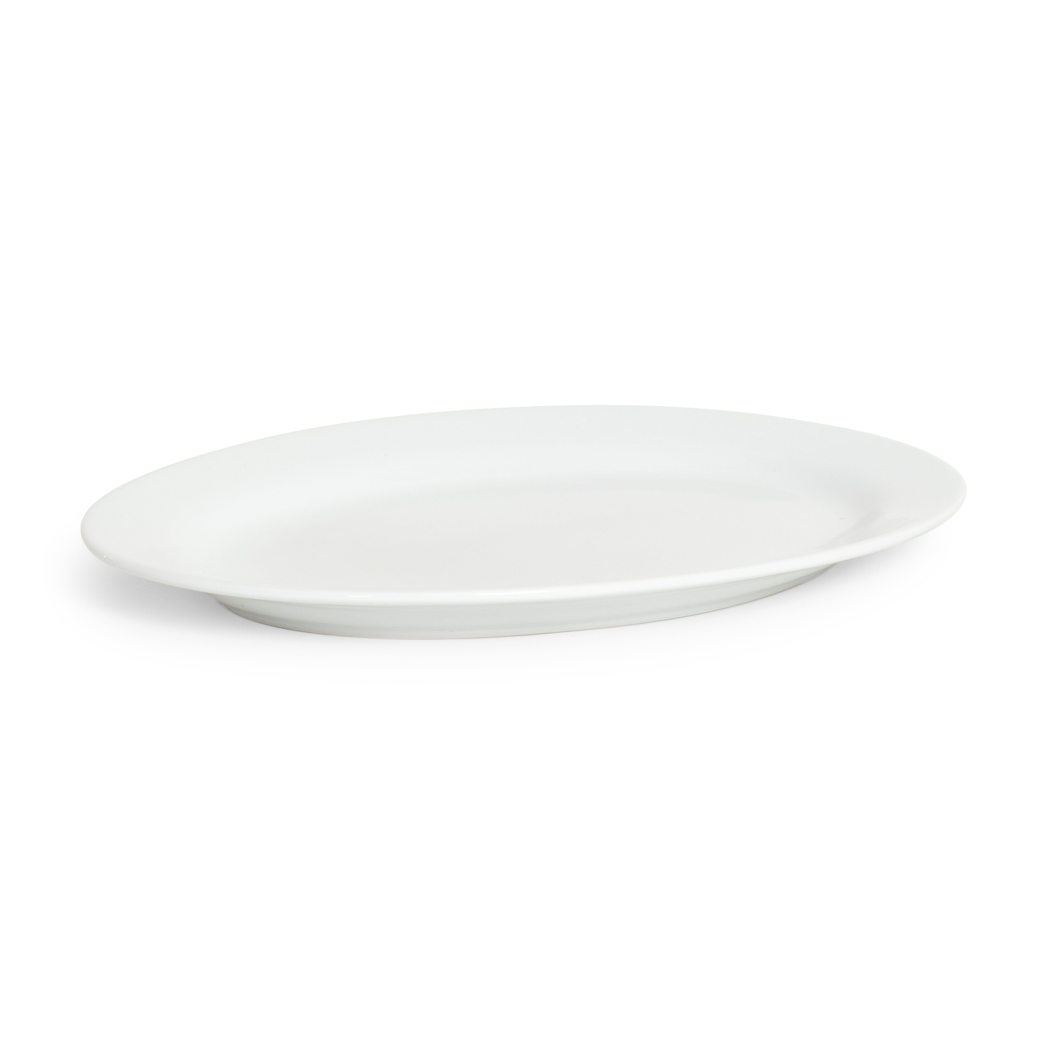 Ceramic White Rim Oval Platter