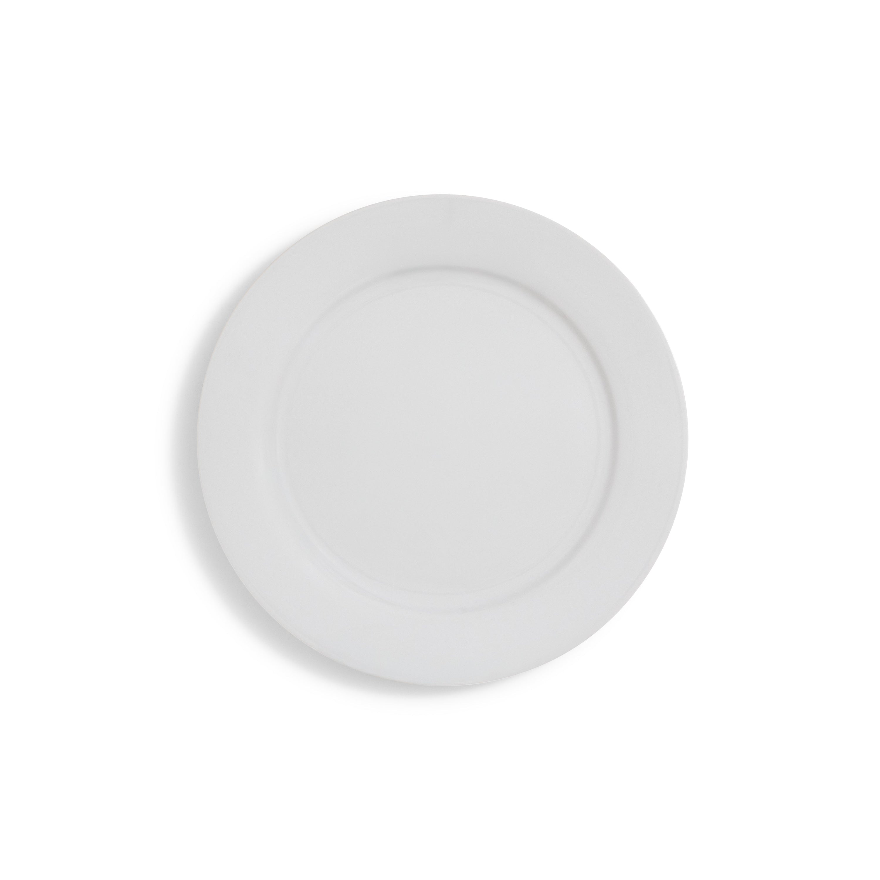 Ceramic White Rim Round Platter