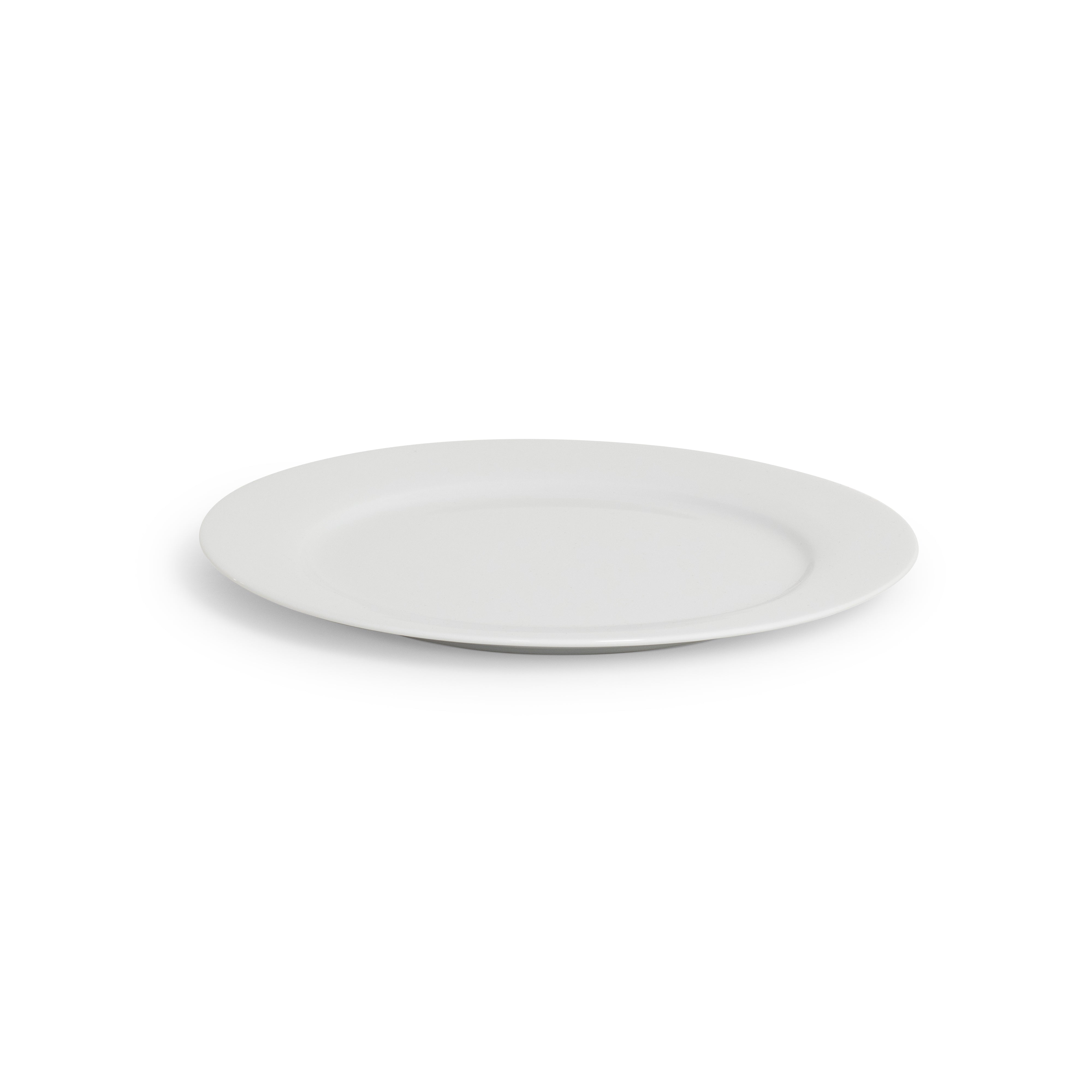 Ceramic White Rim Round Platter