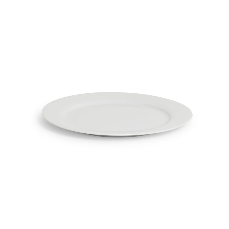 Ceramic White Rim Round Platter