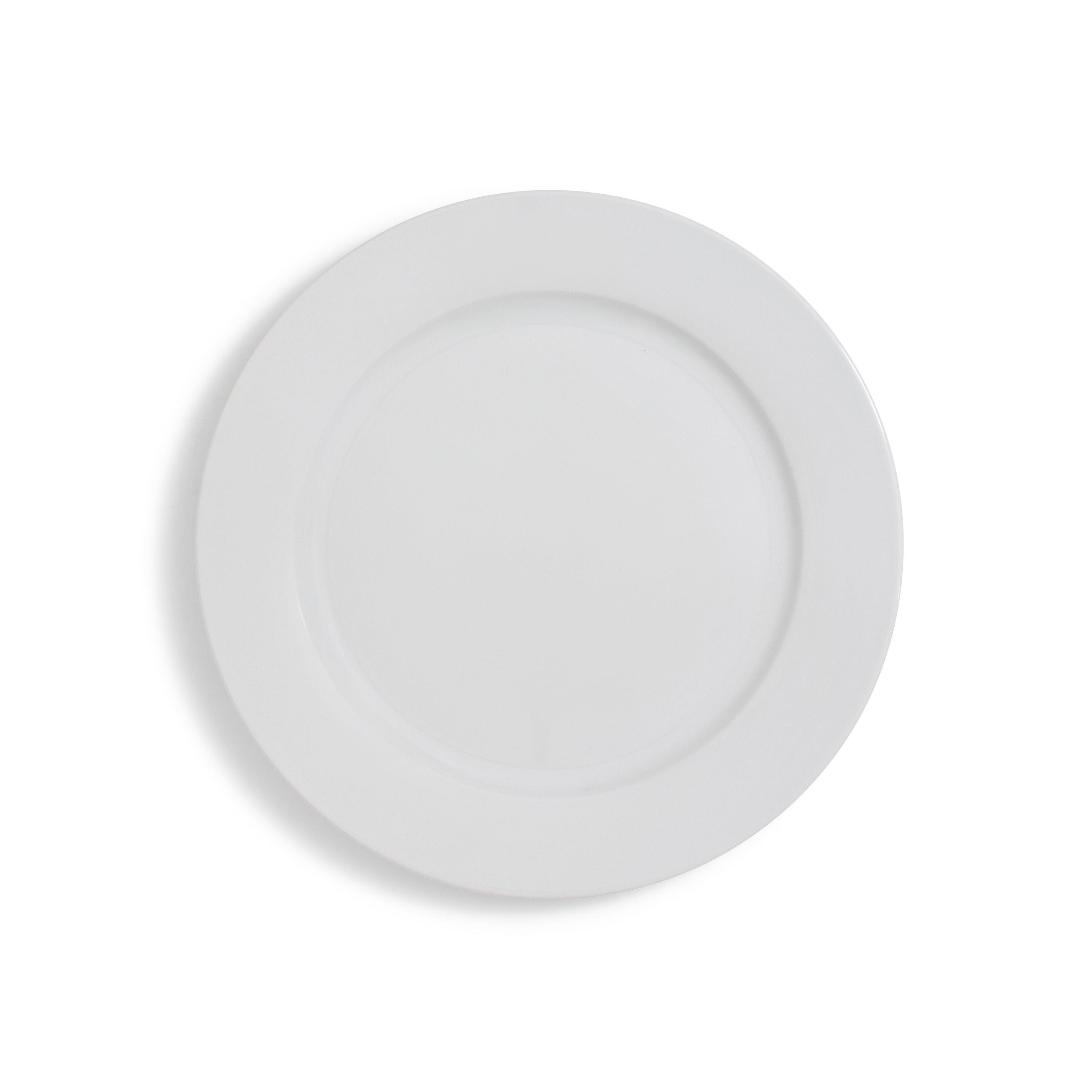 Ceramic White Rim Round Platter