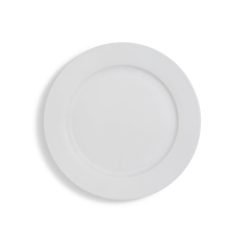 Ceramic White Rim Round Platter