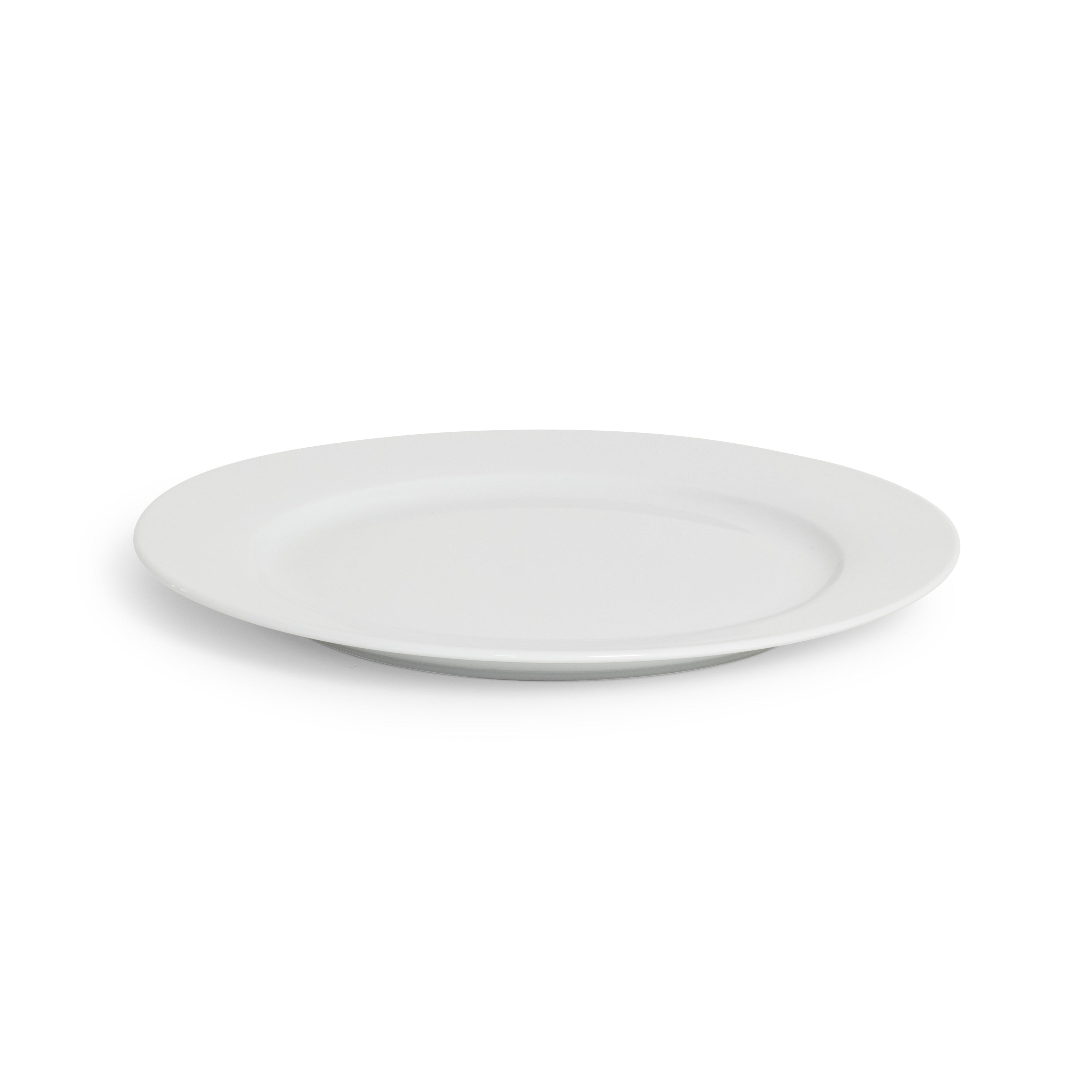 Ceramic White Rim Round Platter