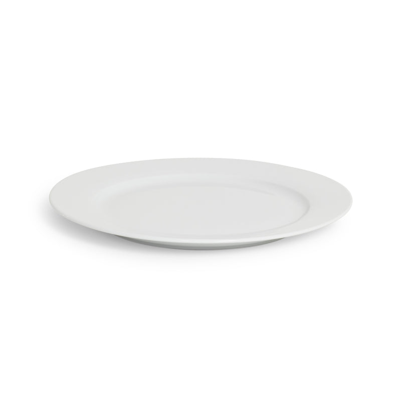 Ceramic White Rim Round Platter
