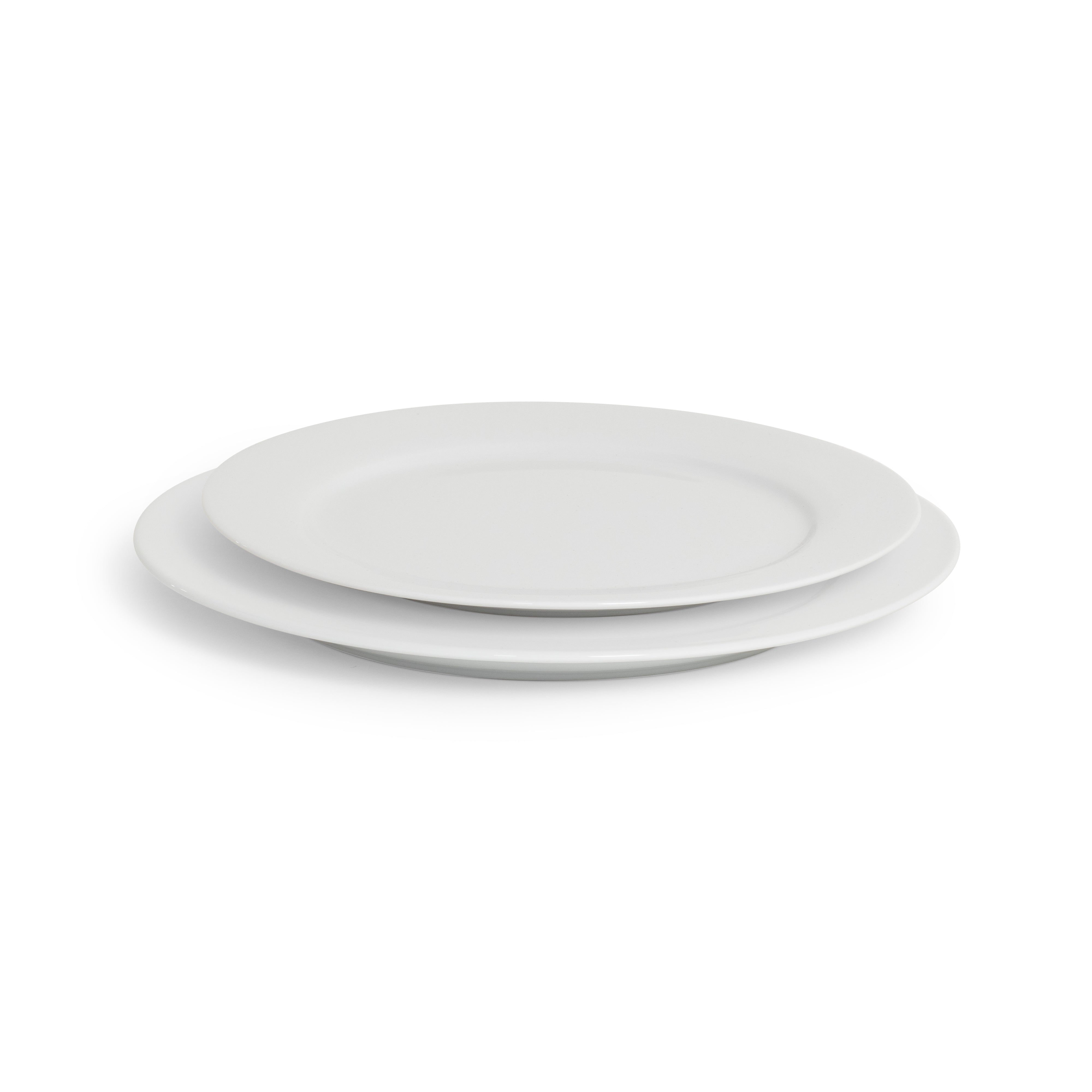Ceramic White Rim Round Platter