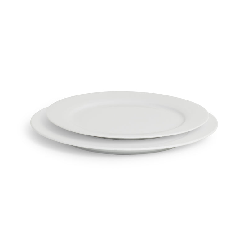 Ceramic White Rim Round Platter