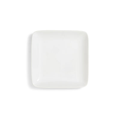 Ceramic White Square Coupe Platter 12"
