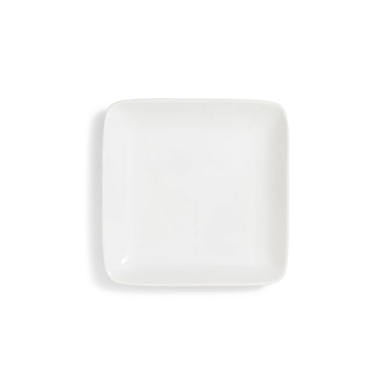 Ceramic White Square Coupe Platter 12"