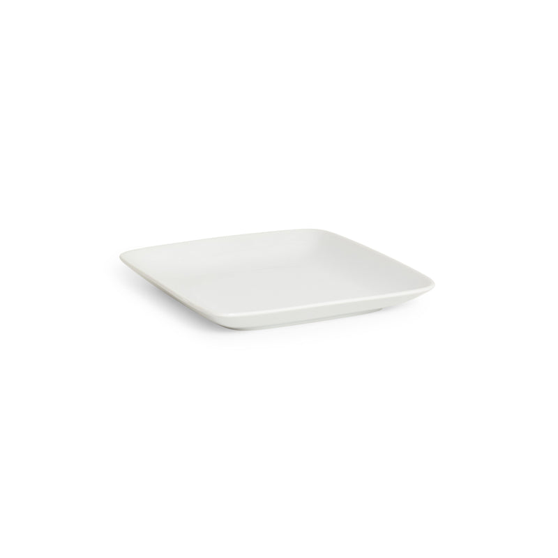 Ceramic White Square Coupe Platter 12"