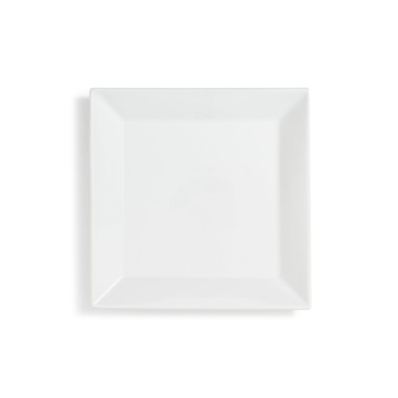 Ceramic White Square Raised Edge Platter