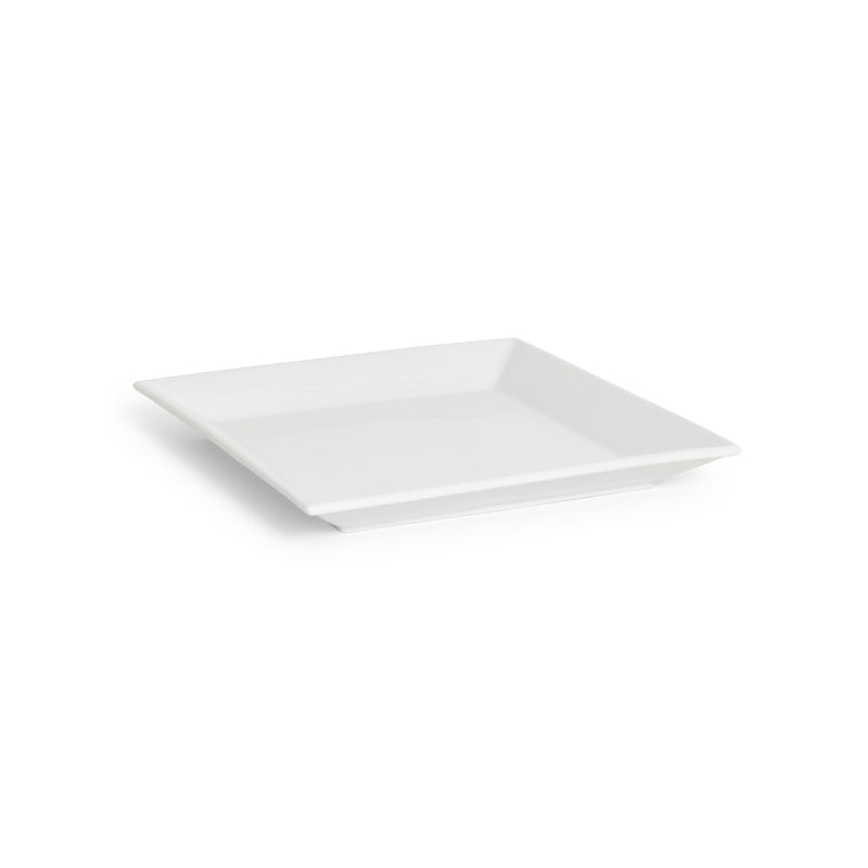 Ceramic White Square Raised Edge Platter