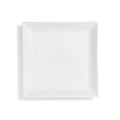 Ceramic White Square Raised Edge Platter