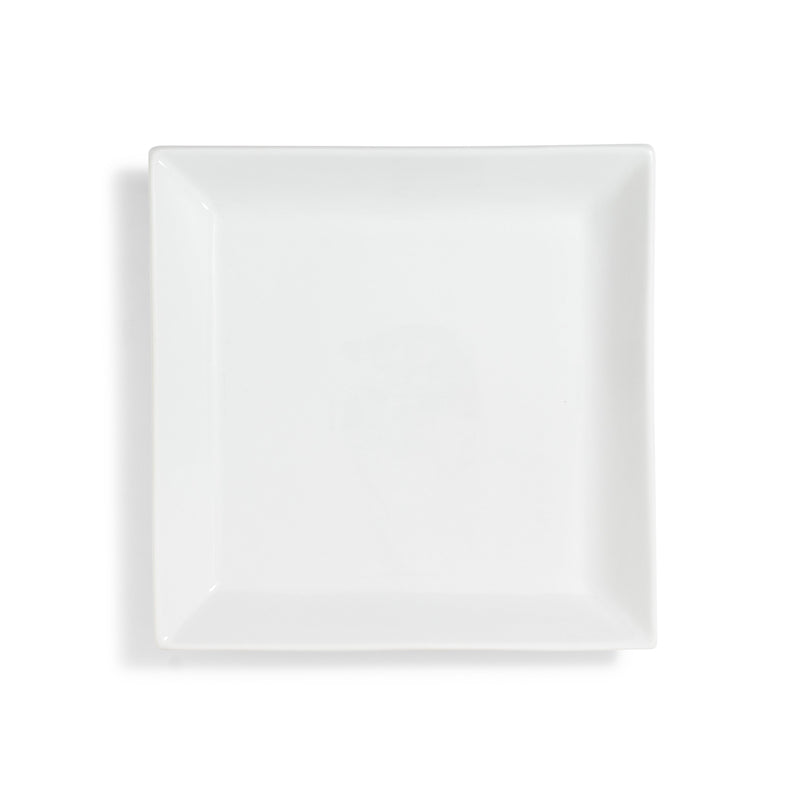 Ceramic White Square Raised Edge Platter