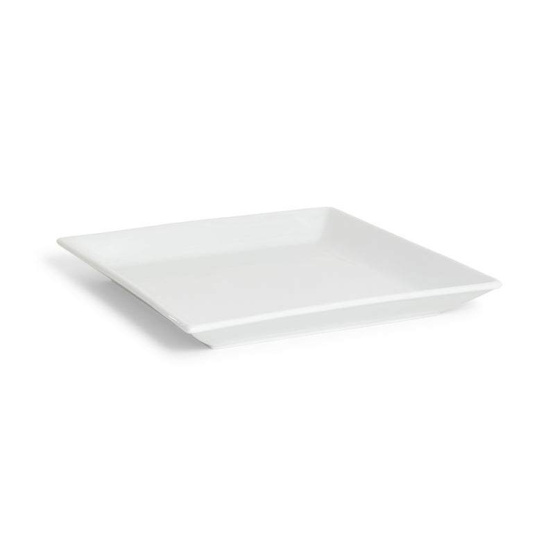 Ceramic White Square Raised Edge Platter