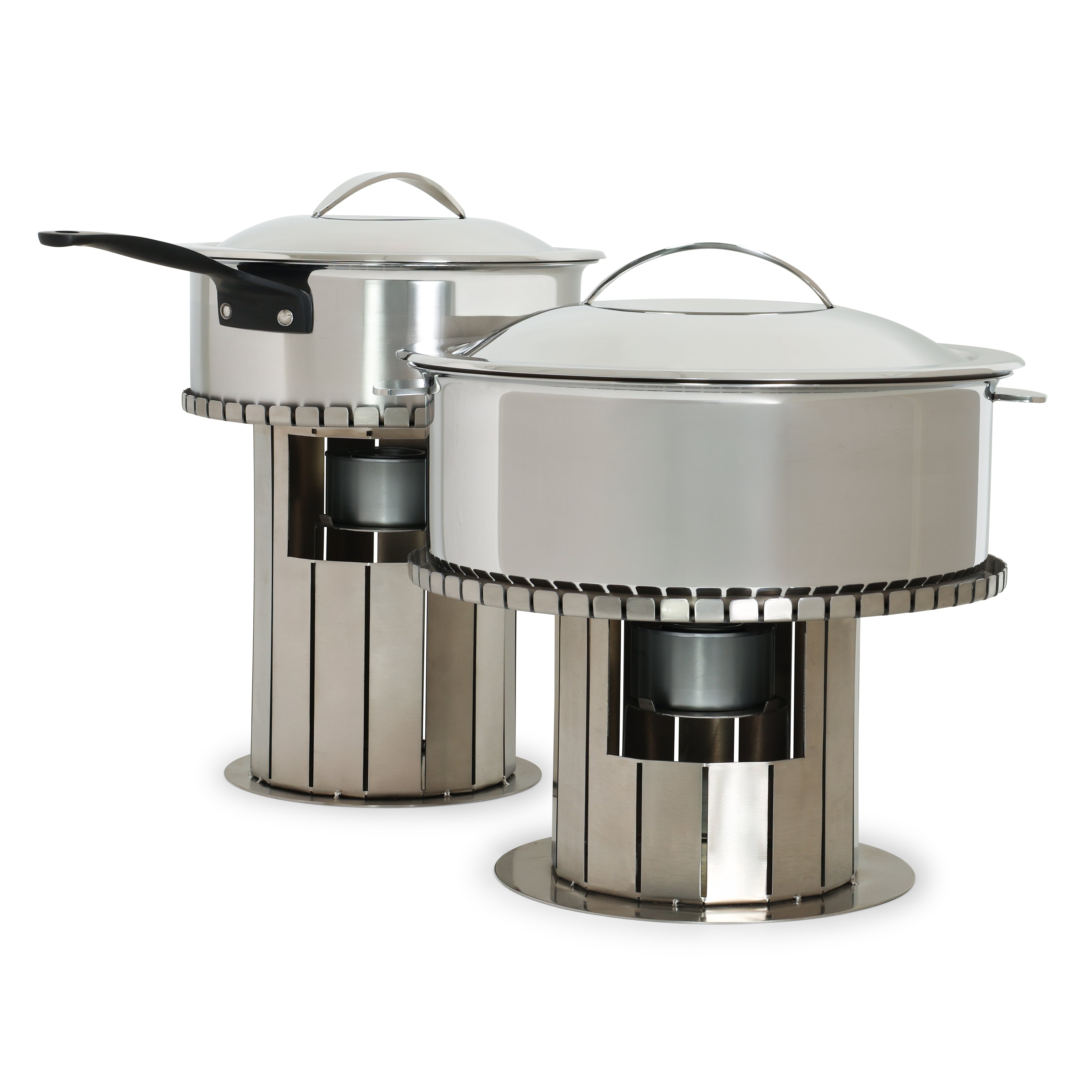 Chafer Pot Polished Stainless Round