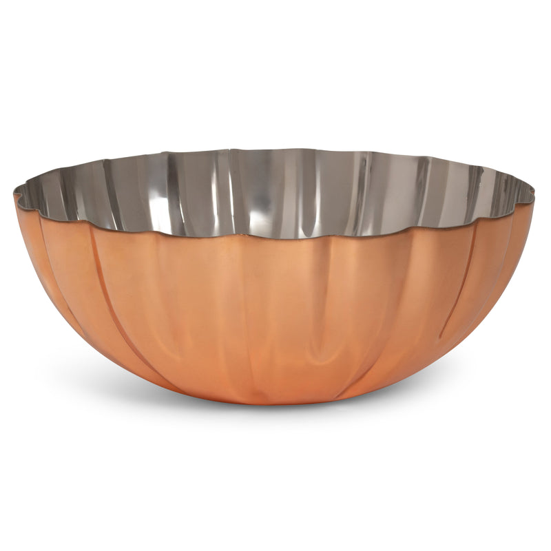 Copper Scalloped Bowl