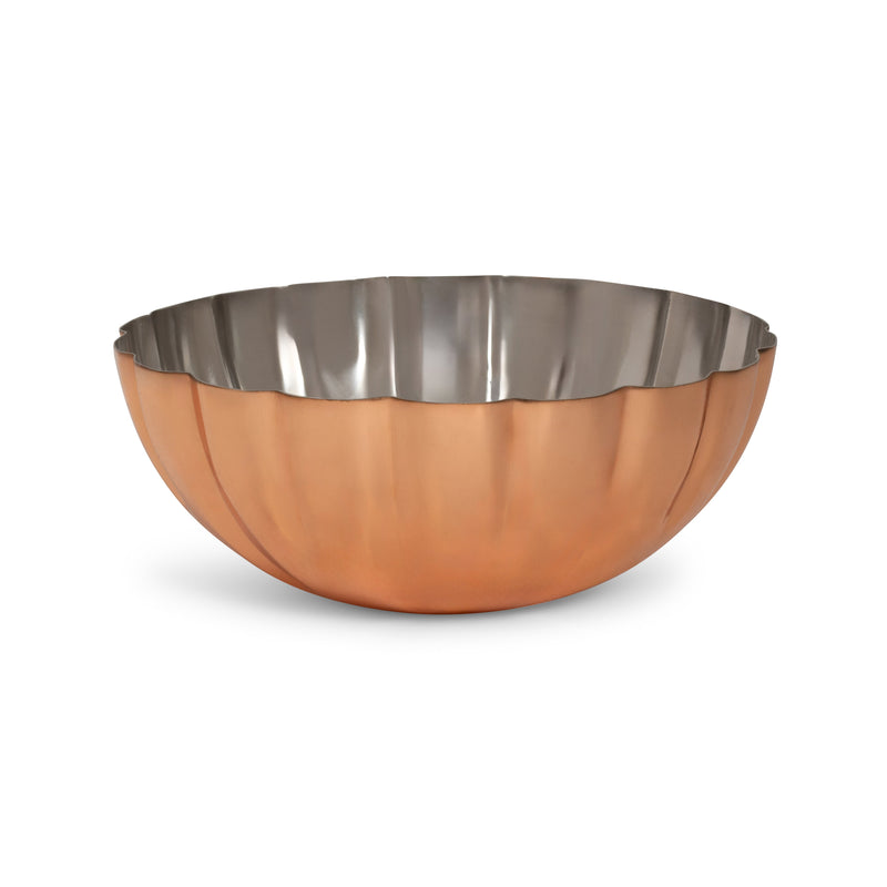 Copper Scalloped Bowl