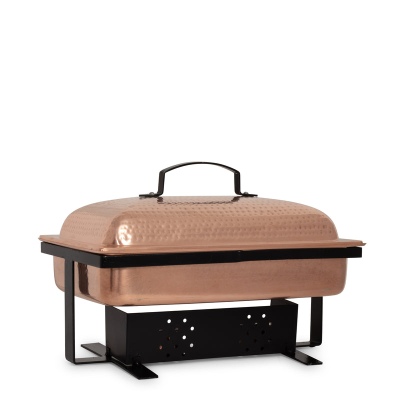 Copper Rectangular Chafer 8qt