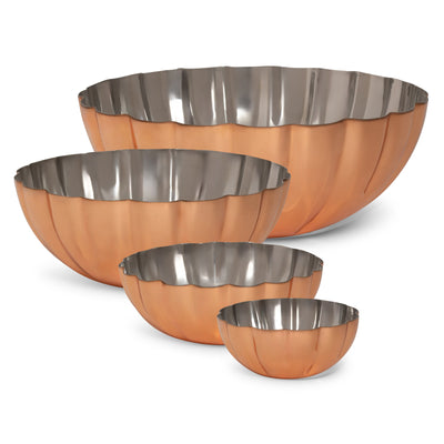 Copper Scalloped Bowl
