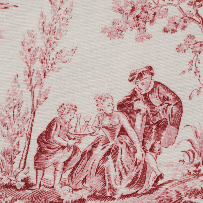 Country Burgundy Toile