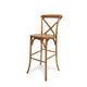 Cross Back Chestnut Bar Stool