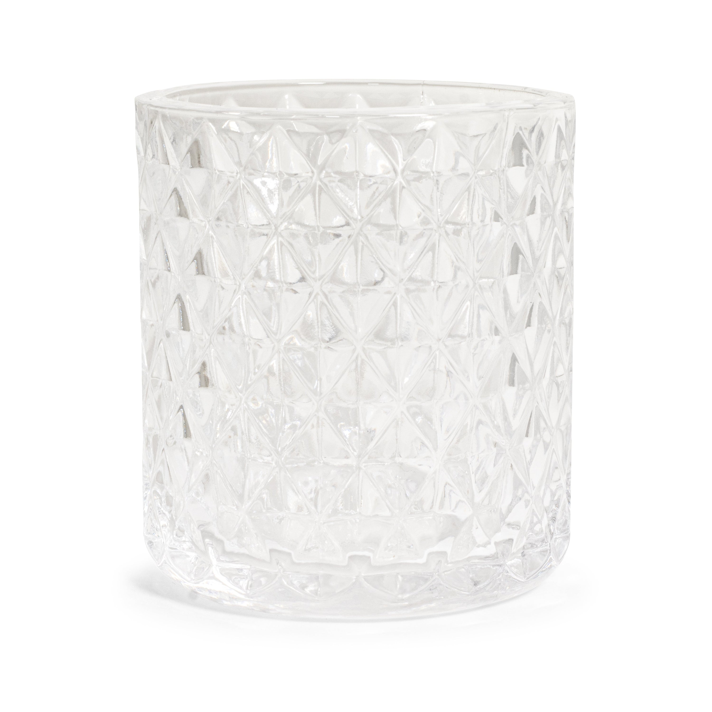 Diamond Cut Glass Votive