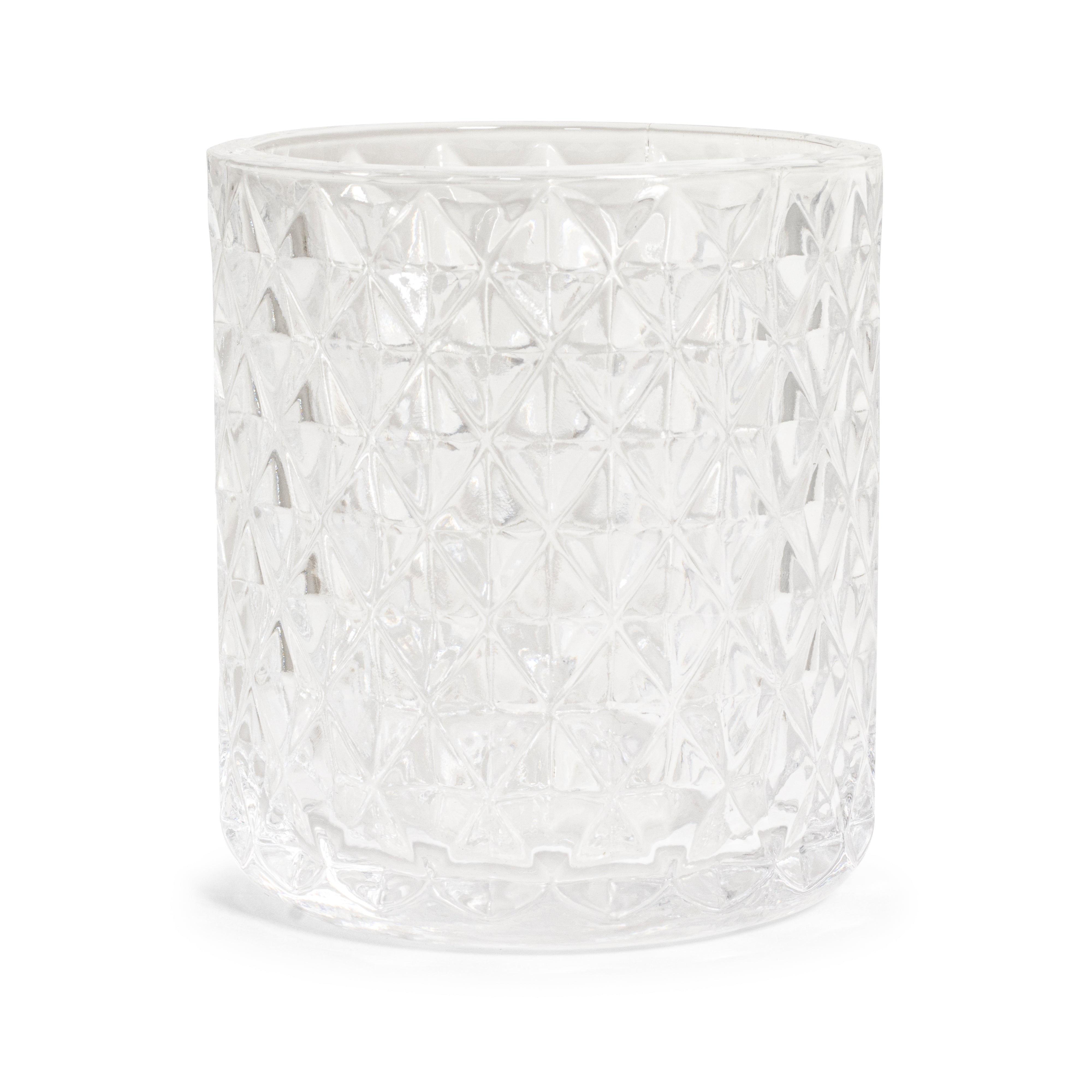 Diamond Cut Glass Votive