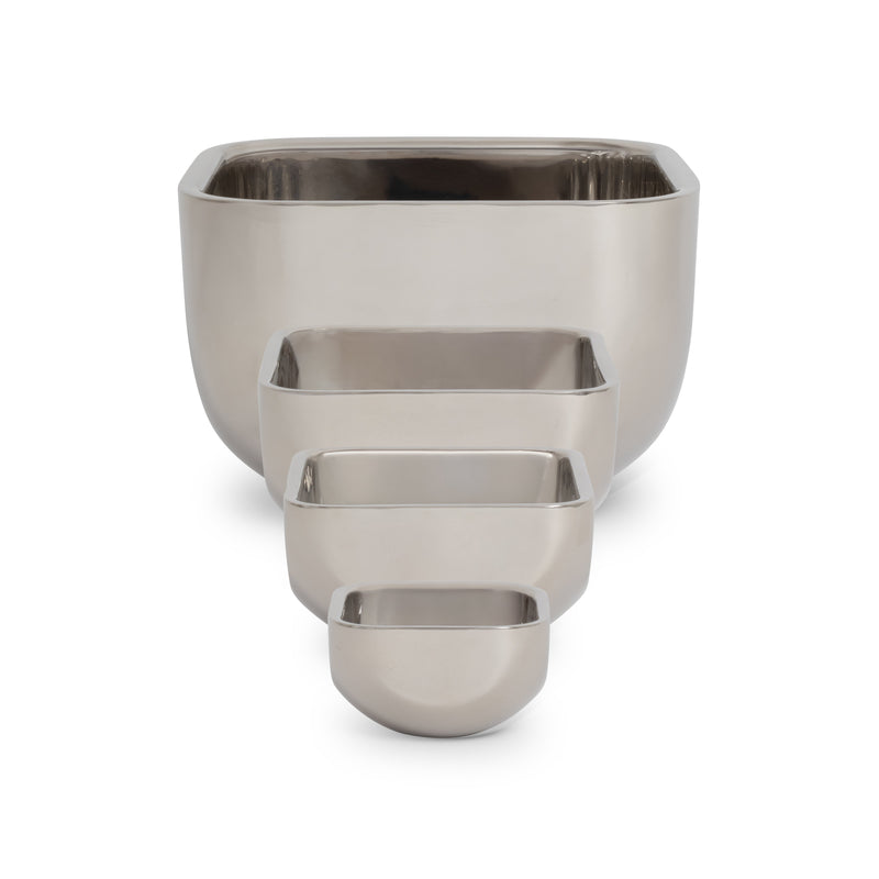 Double Wall Chrome Square Bowl