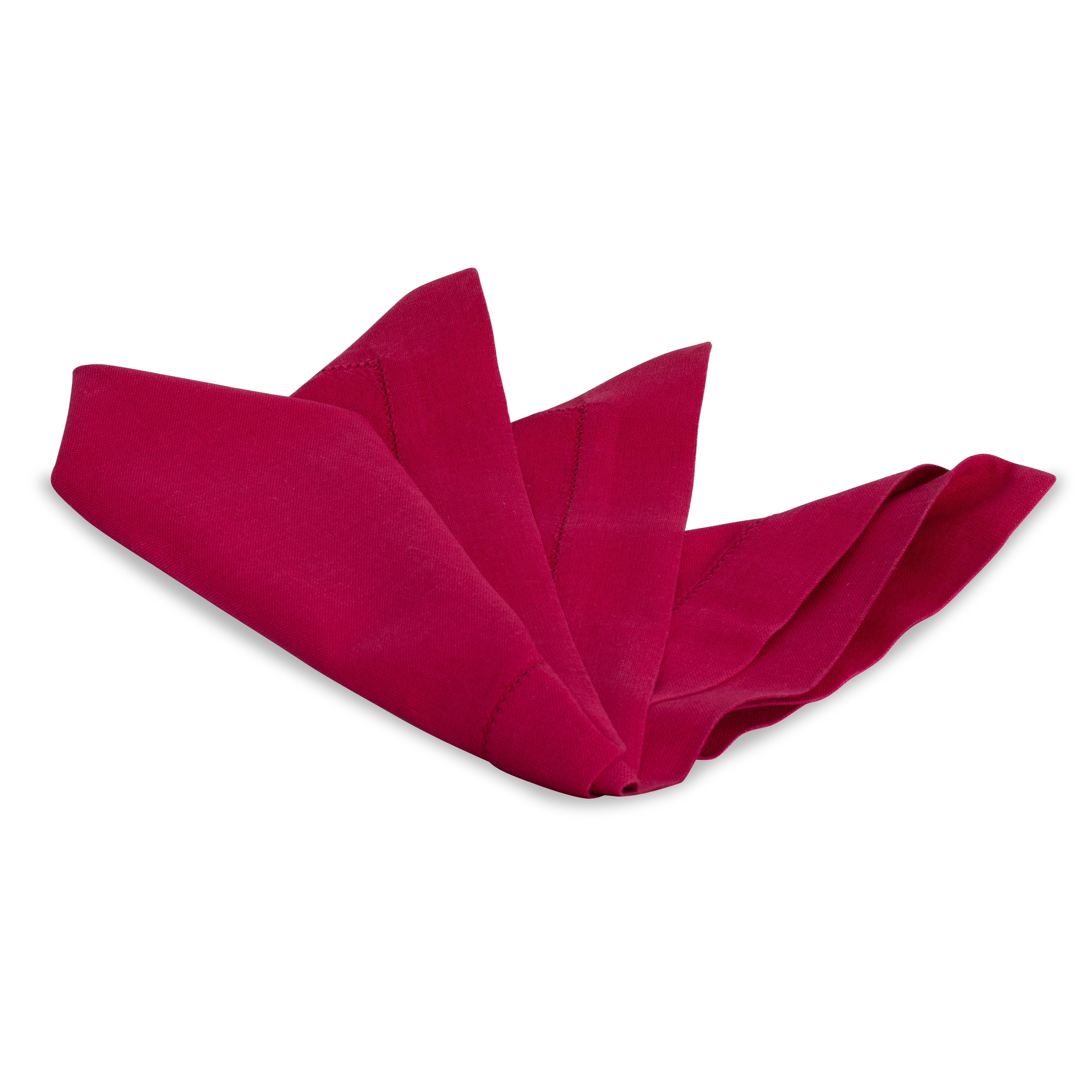 Hemstitched Fuchsia Dinner Napkin